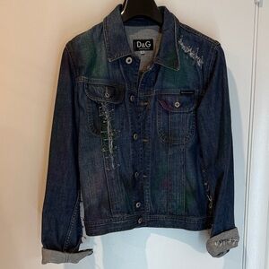 D&G Distressed Blue Denim Jacket